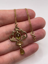 Load image into Gallery viewer, 9ct gold peridot necklace
