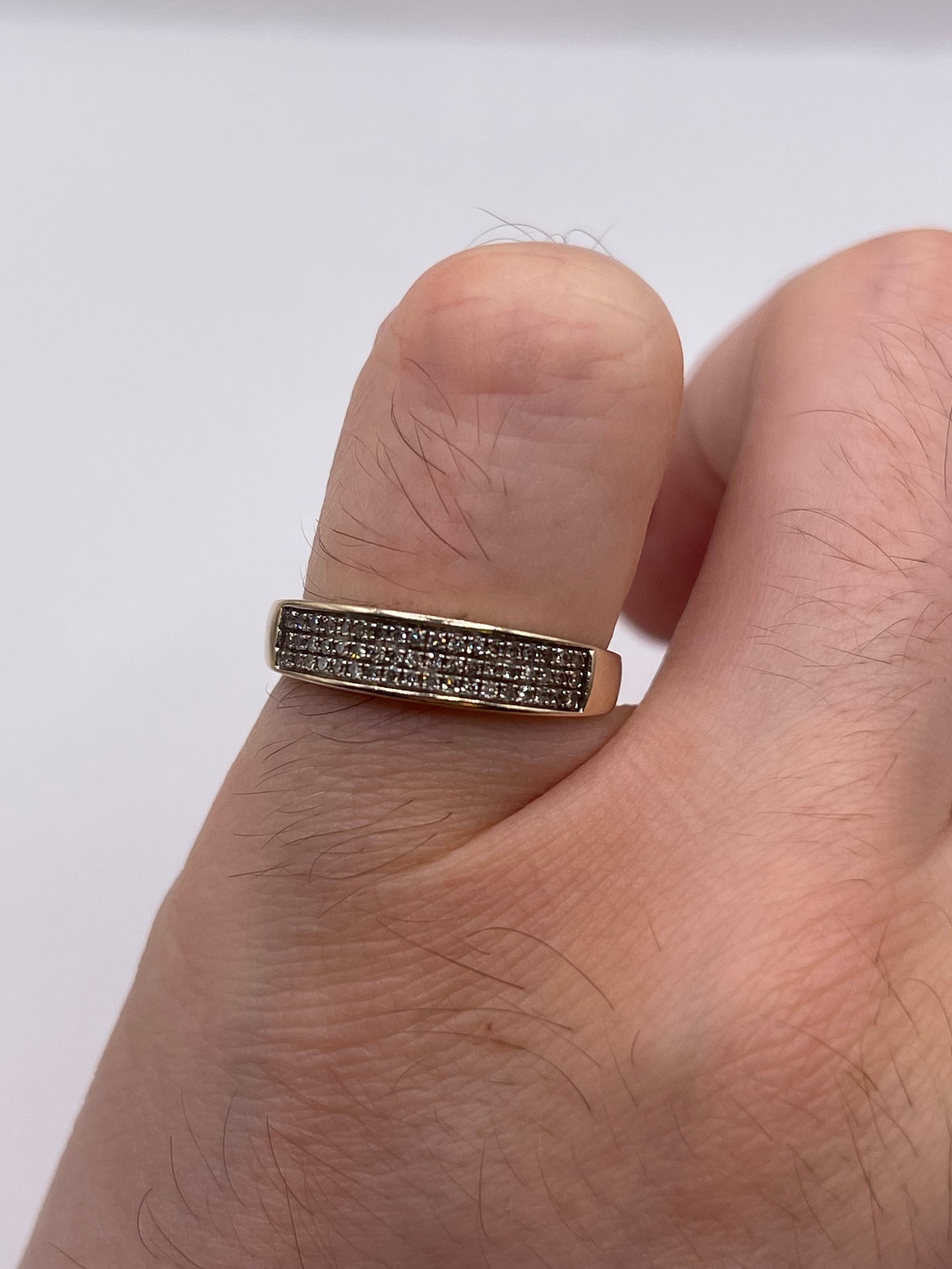 9ct gold diamond cluster ring