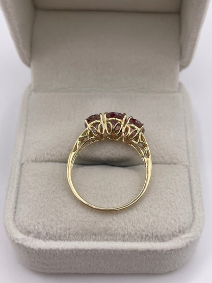 9ct gold gemstone ring