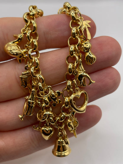 9ct gold charm bracelet