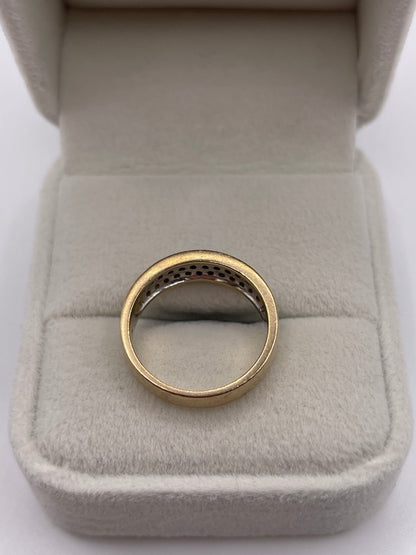 9ct gold diamond cluster ring