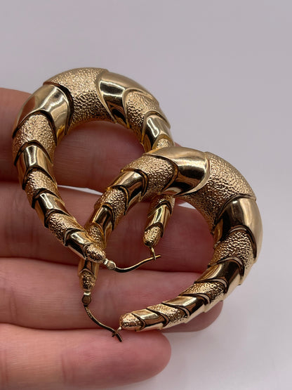 9ct gold creole earrings