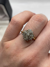 Load image into Gallery viewer, 18ct gold diamond cluster ring
