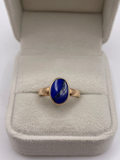 9ct gold lapis lazuli ring
