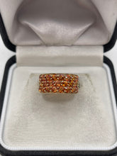 Load image into Gallery viewer, 9ct gold fancy sapphire cluster ring
