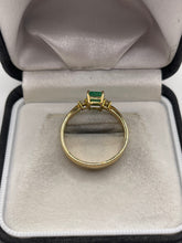 Load image into Gallery viewer, 18ct gold emerald and diamond ring
