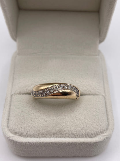 9ct gold diamond ring