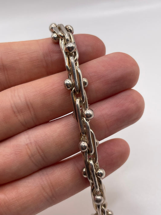 Heavy silver bracelet
