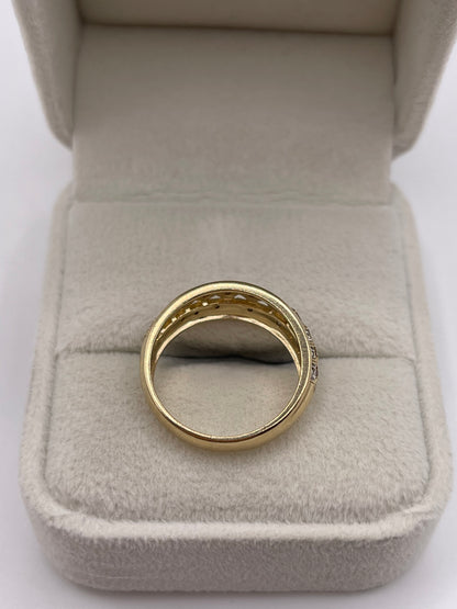 9ct gold diamond cluster ring