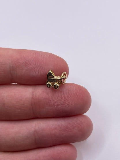 9ct gold pram charm