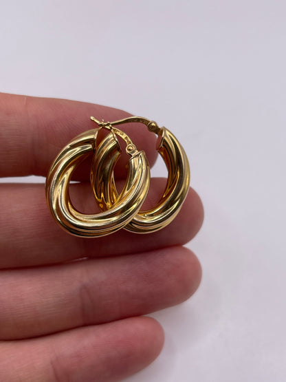 9ct gold creole earrings