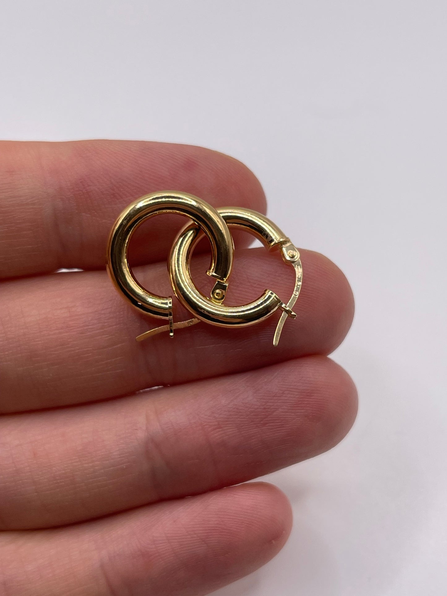 9ct gold creole earrings