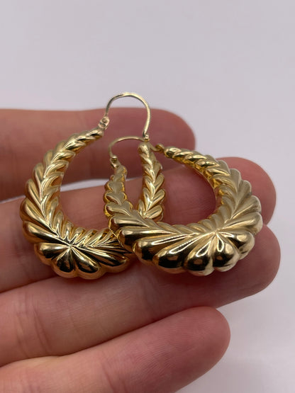 9ct gold creole earrings