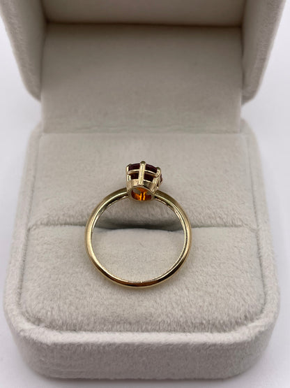 9ct gold citrine ring