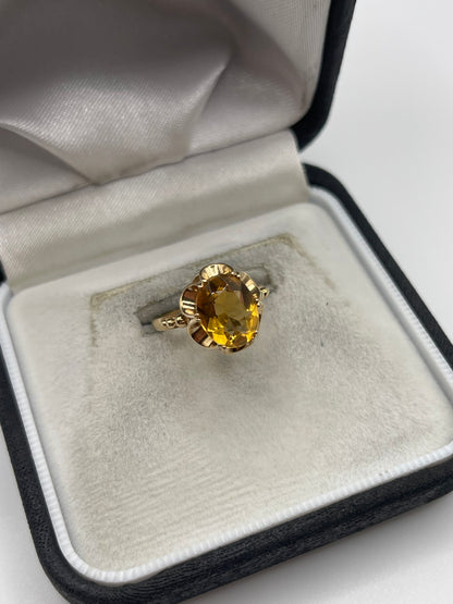9ct gold citrine ring