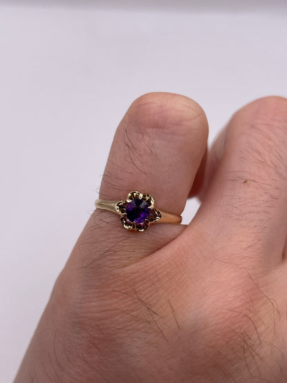 9ct gold amethyst ring