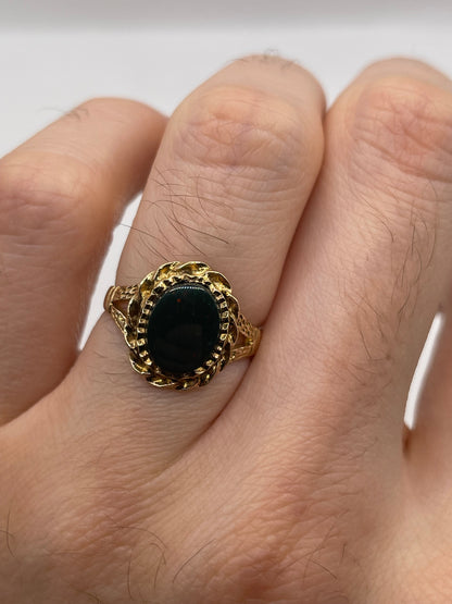 9ct gold bloodstone ring
