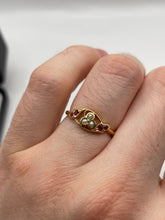 Load image into Gallery viewer, Antique 18ct gold ruby and pearl ring
