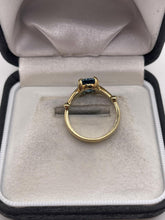 Load image into Gallery viewer, 9ct gold blue topaz ring
