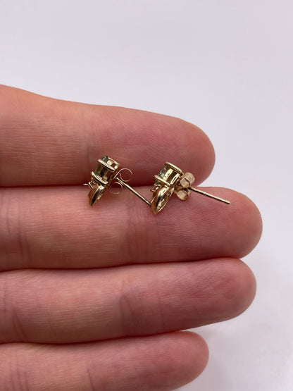 9ct gold sapphire earrings