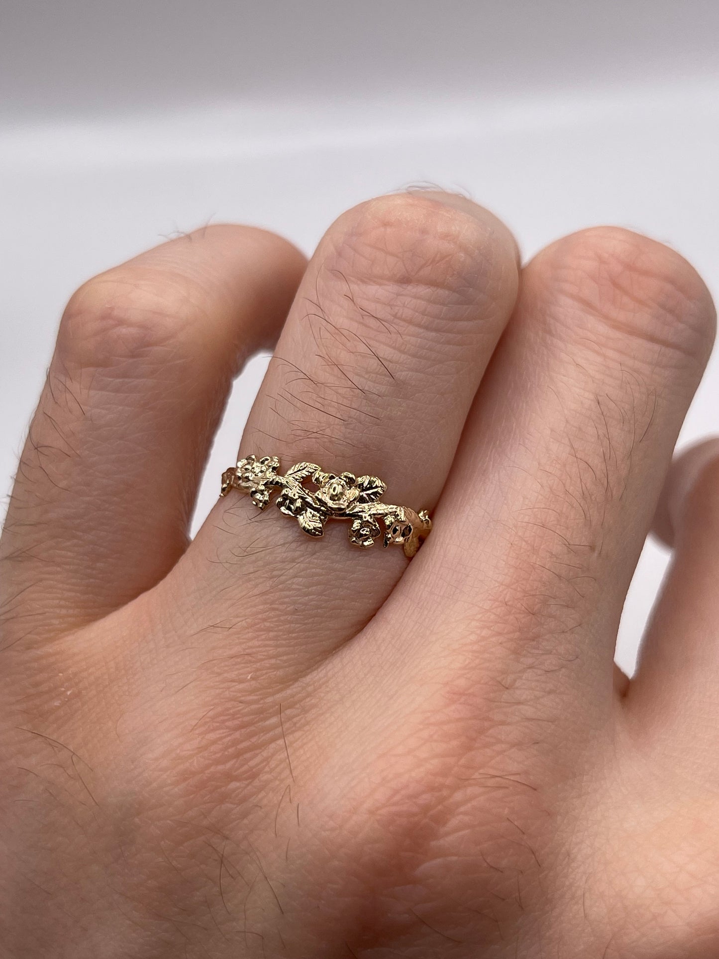 9ct gold forget me not ring