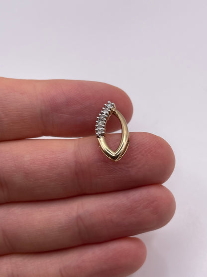 9ct gold diamond pendant
