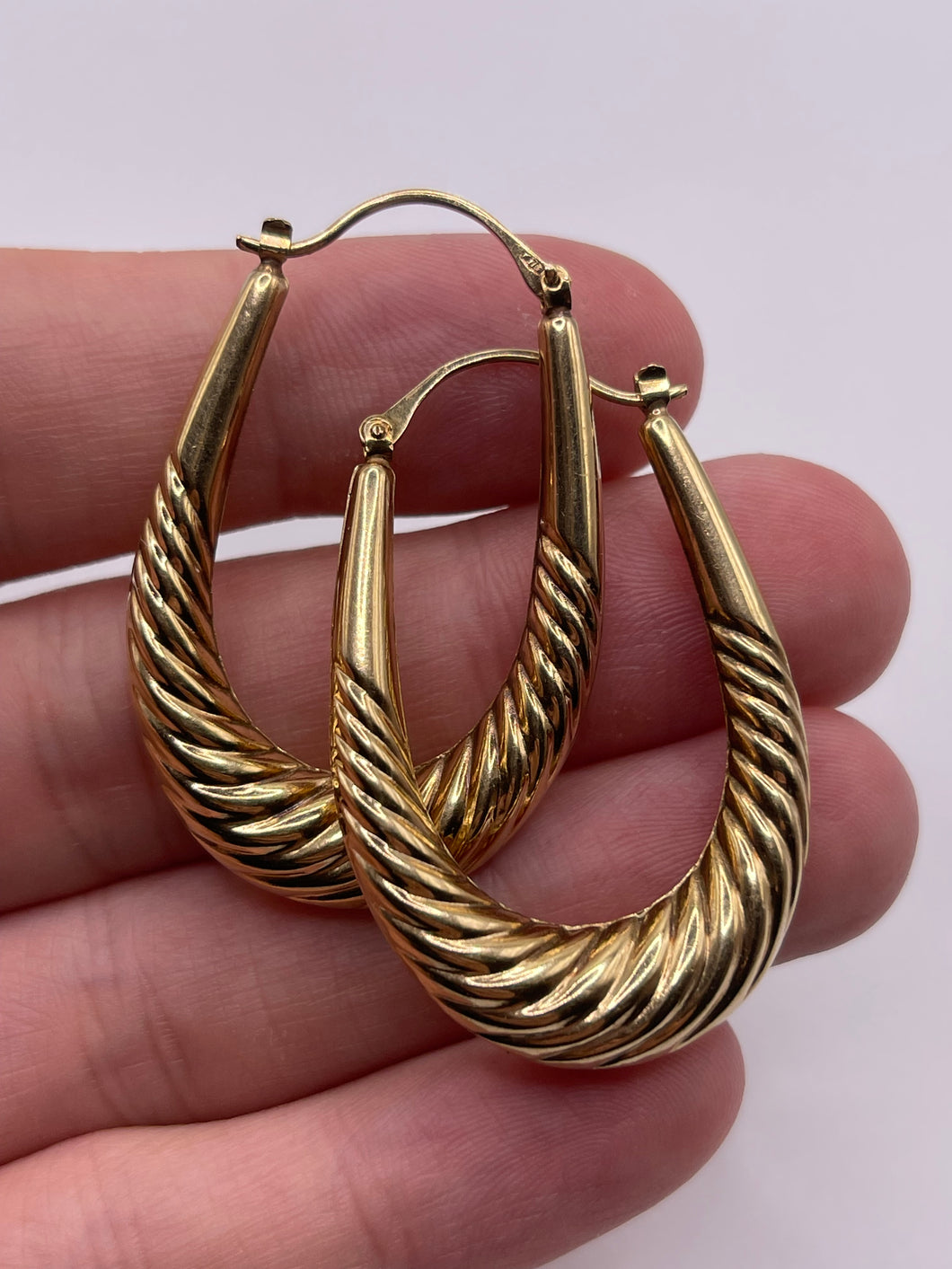 9ct gold creole earrings