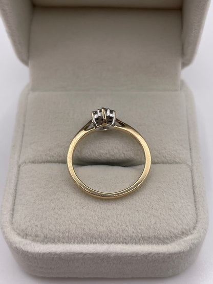 9ct gold diamond cluster ring