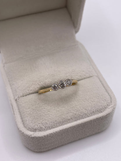 18ct gold platinum diamond ring