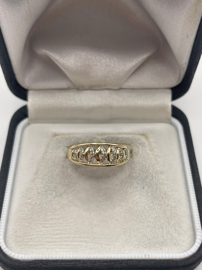 9ct gold diamond ring