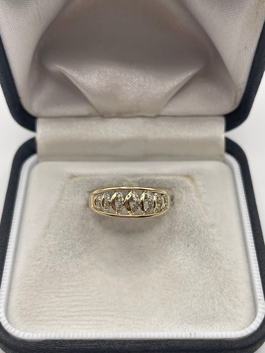 9ct gold diamond ring