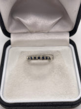 Load image into Gallery viewer, 9ct white gold sapphire ring
