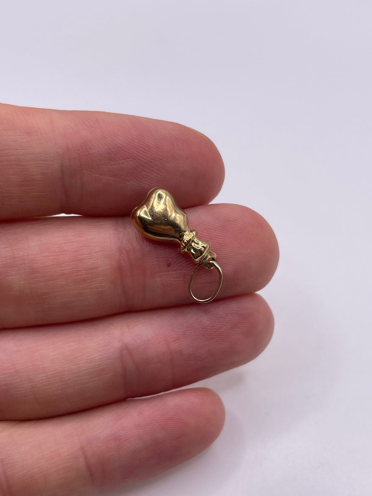 9ct gold money bag charm