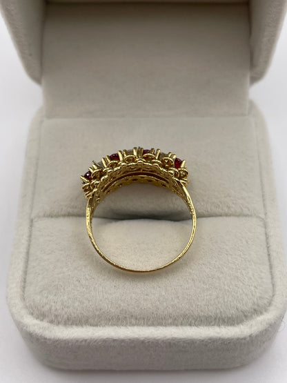 18ct gold ruby and diamond ring
