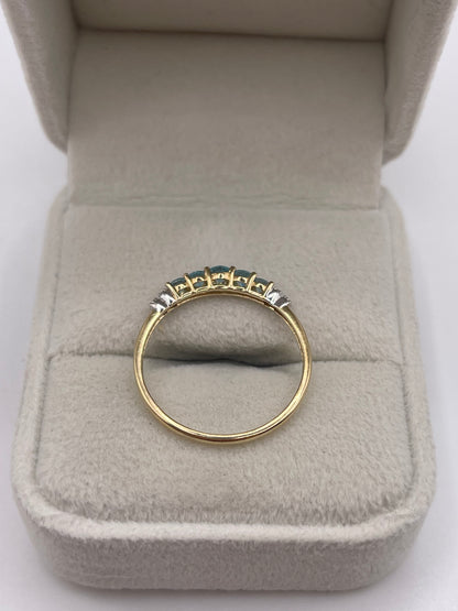 9ct gold topaz and diamond ring