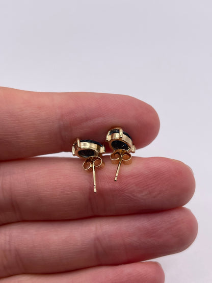9ct gold topaz earrings