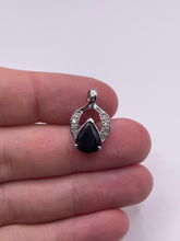 Load image into Gallery viewer, 18ct white gold diamond &amp; sapphire pendant
