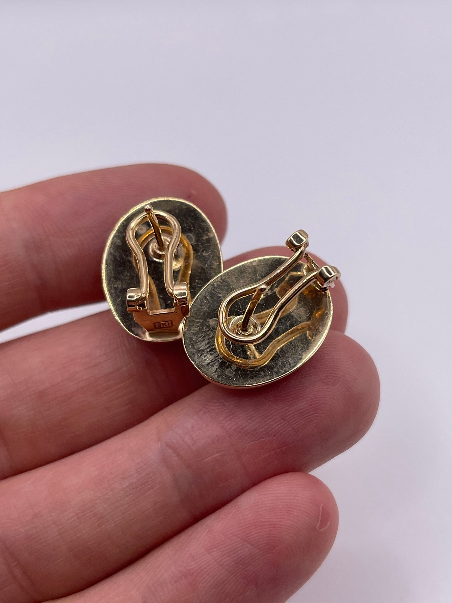 9ct two tone gold earrings