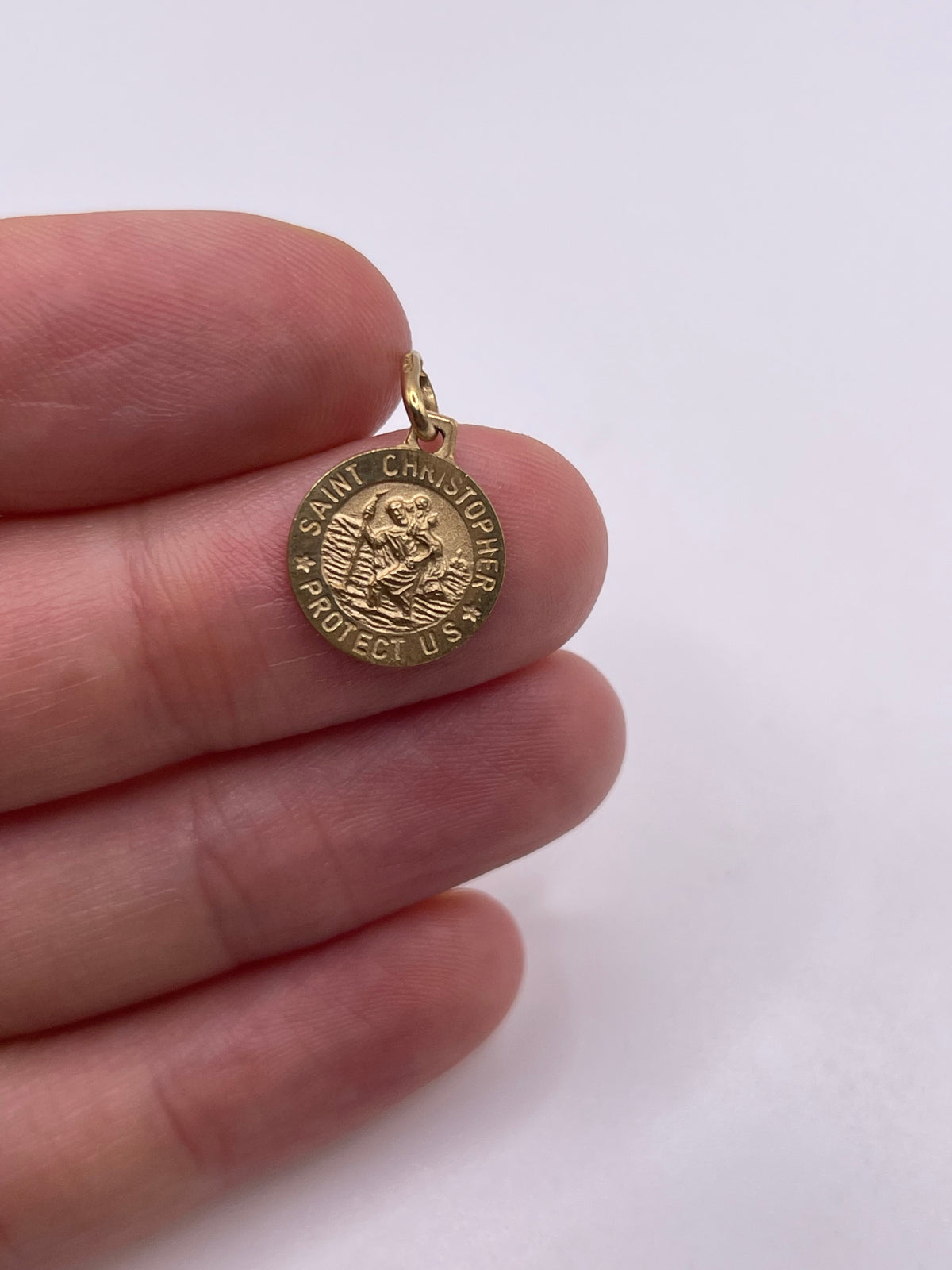 9ct gold st Christopher charm