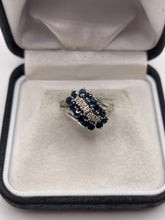 Load image into Gallery viewer, 14ct white gold sapphire and diamond ring
