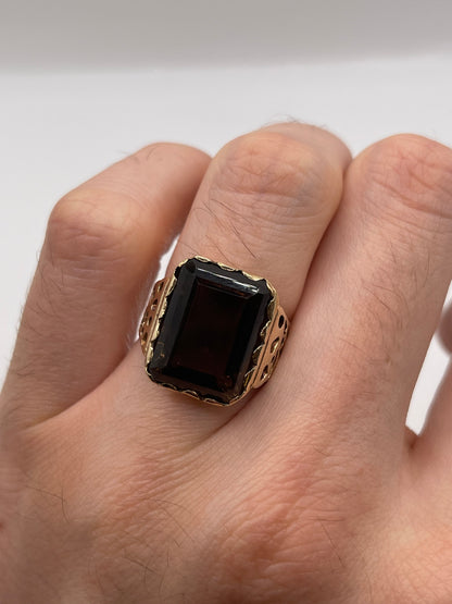 9ct gold Smokey quartz ring
