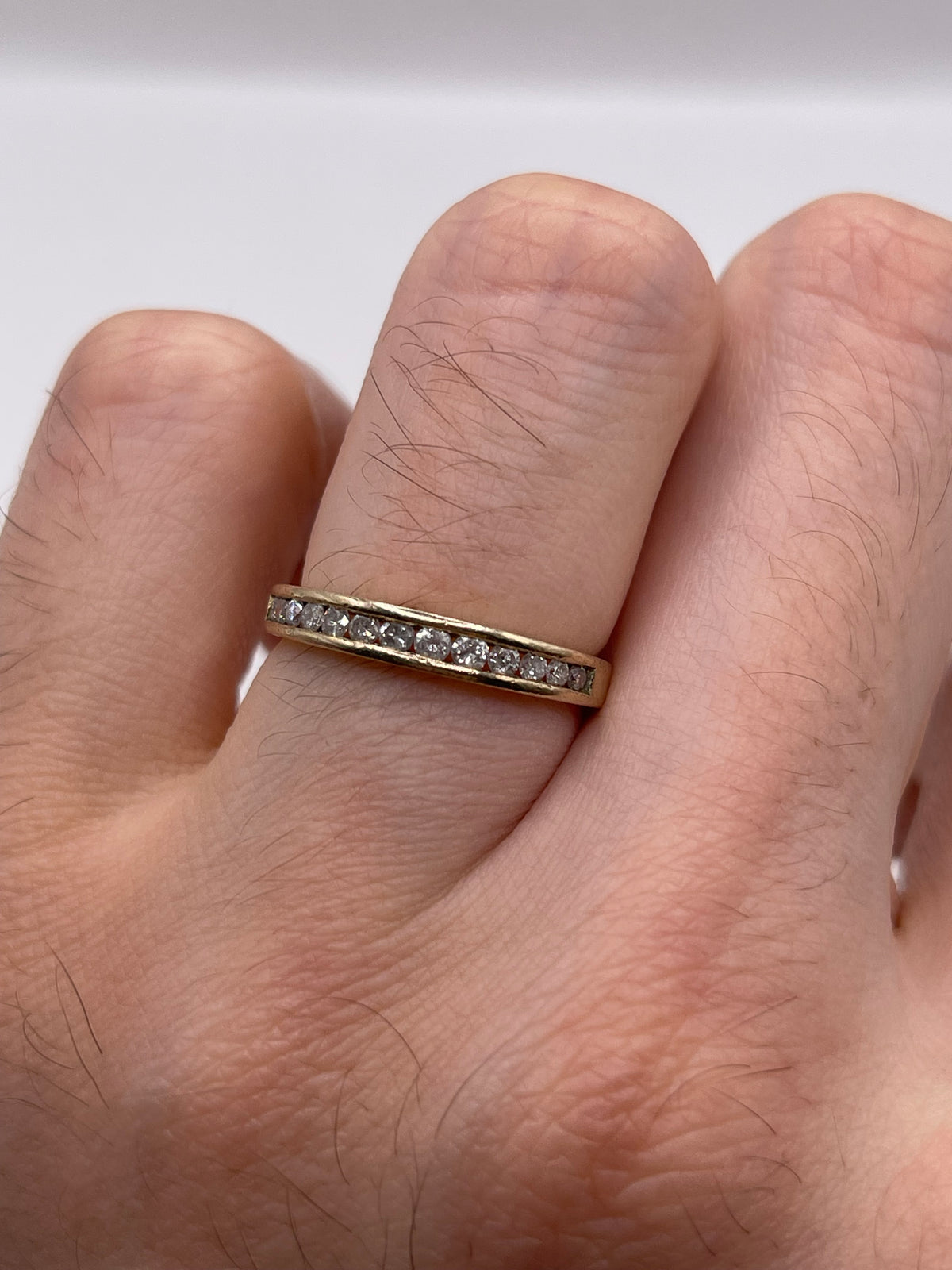 9ct gold 33 point diamond ring