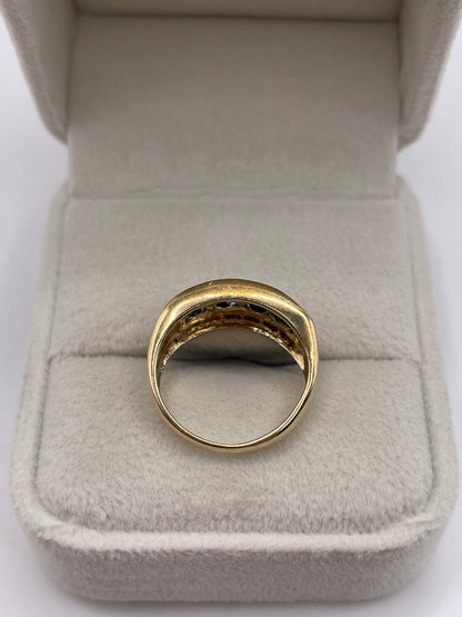 9ct gold topaz and diamond ring