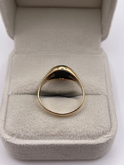 9ct gold bloodstone signet ring