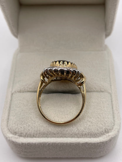 9ct gold sapphire and diamond ring