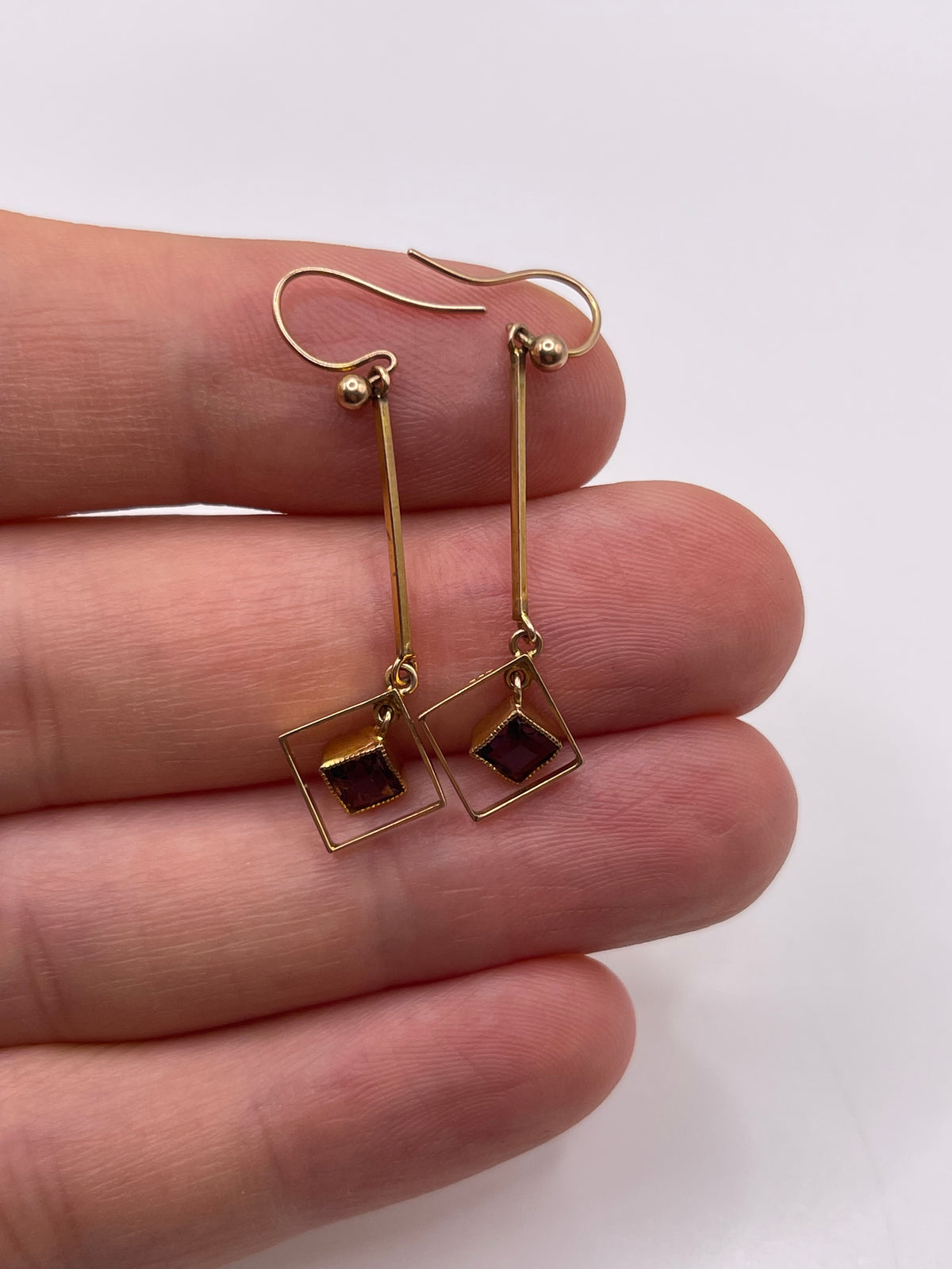 9ct gold paste earrings