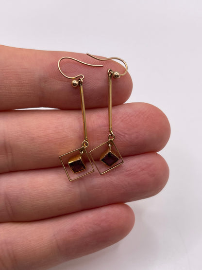9ct gold paste earrings