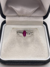 Load image into Gallery viewer, 18ct white gold ruby and diamond ring
