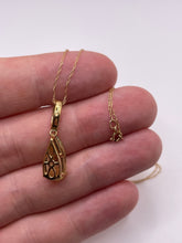 Load image into Gallery viewer, 9ct gold lemon quartz and zircon necklace
