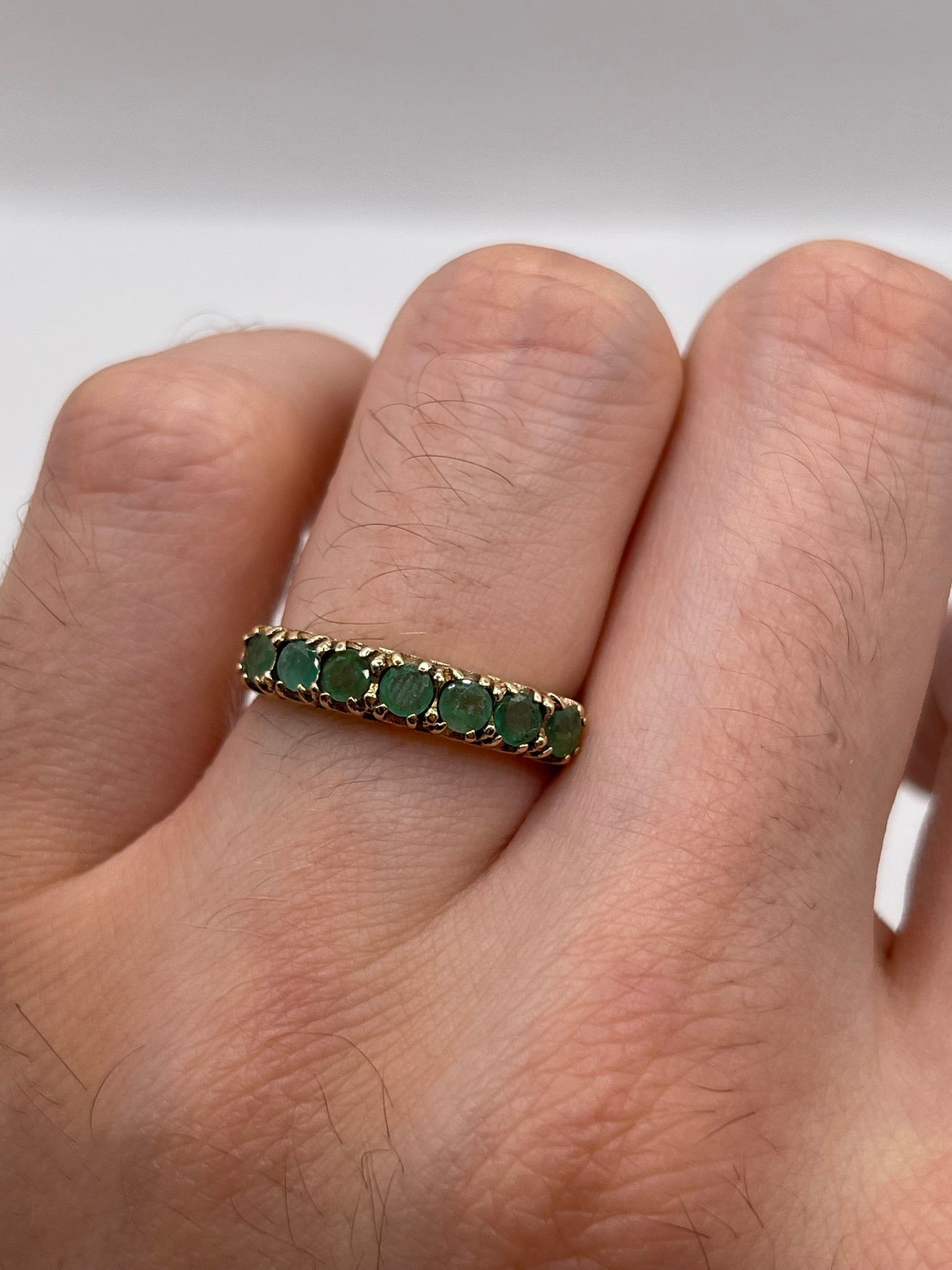 9ct gold emerald ring